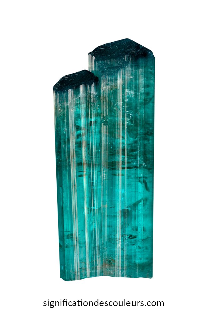 Tourmaline Paraiba Naturelle - Pierre Taillée En Poire, Bleu Fluo Verdâtre, 6 Carats